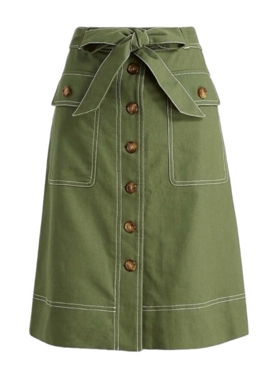 J. Crew Factory Dresses & Skirts - J. Crew Factory Linen Blend Button Up  Skirt